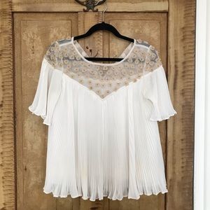 White Anthropologie blouse